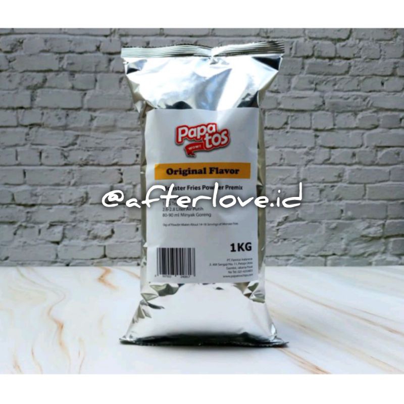 

Tepung Kentang Instan untuk Long Potato / Potato Crunch / Monster Fries Merk Papatos Instan Premix 1kg / 1000 gram HARGA GROSIR LEBIH MURAH