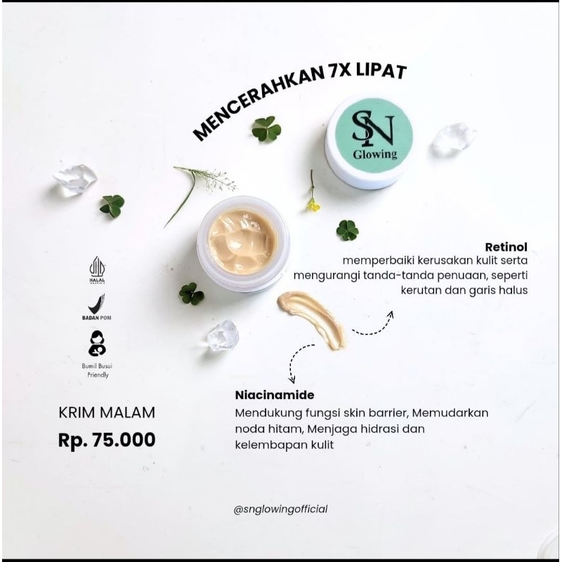 Cream malam sn glowing