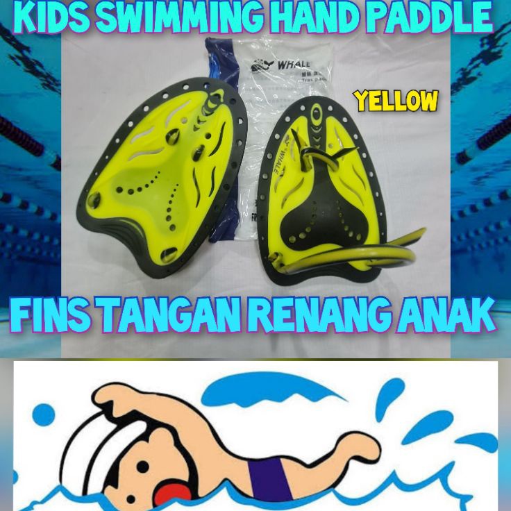 Stock Ada  SMALL SIZE KECIL HAND PADDLE RENANG ANAK SPEEDO KIDS HAND FINS TANGAN SWIMMING FIN