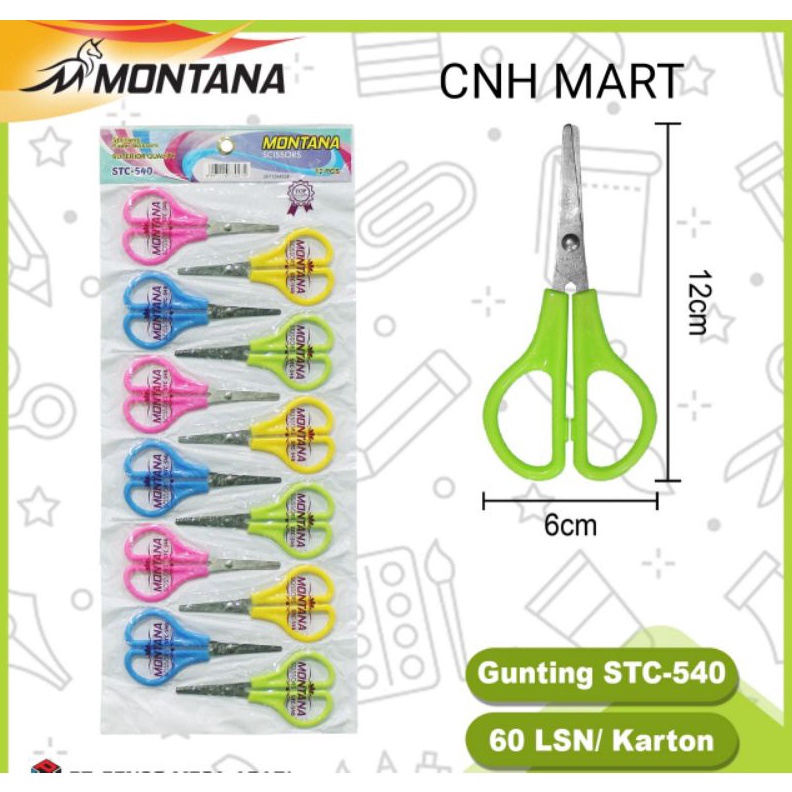 

KODE J43A Montana scissors Gunting montana STC54 harga per 12 pcs