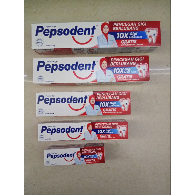 Pepsodent white pencegah gigi berlubang 225gr/190gr/120gr/75gr/25gr