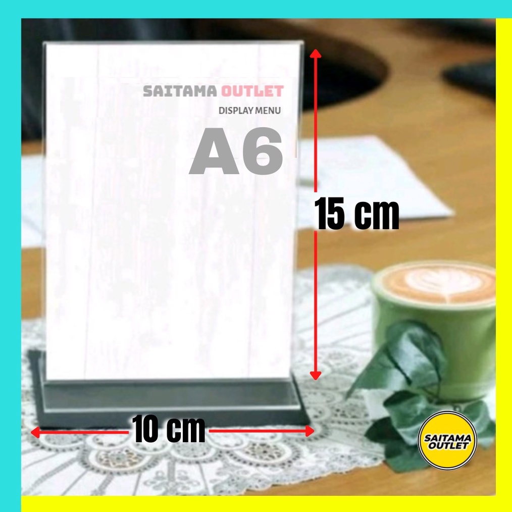 KODE W86D Akrilik Acrylic A6 Tent card qris akrilik nomor meja akrilik menu brosur acrylic displayAk