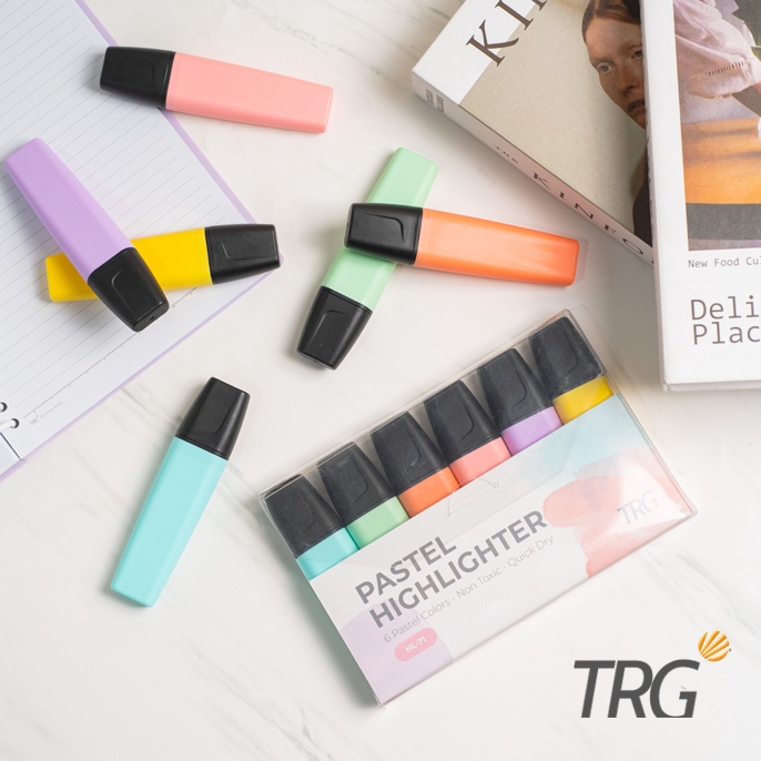 

KODE R23T TRG Highlighter Pastel Set 6 Warna Colors HL71 Penanda Berwarna TRG