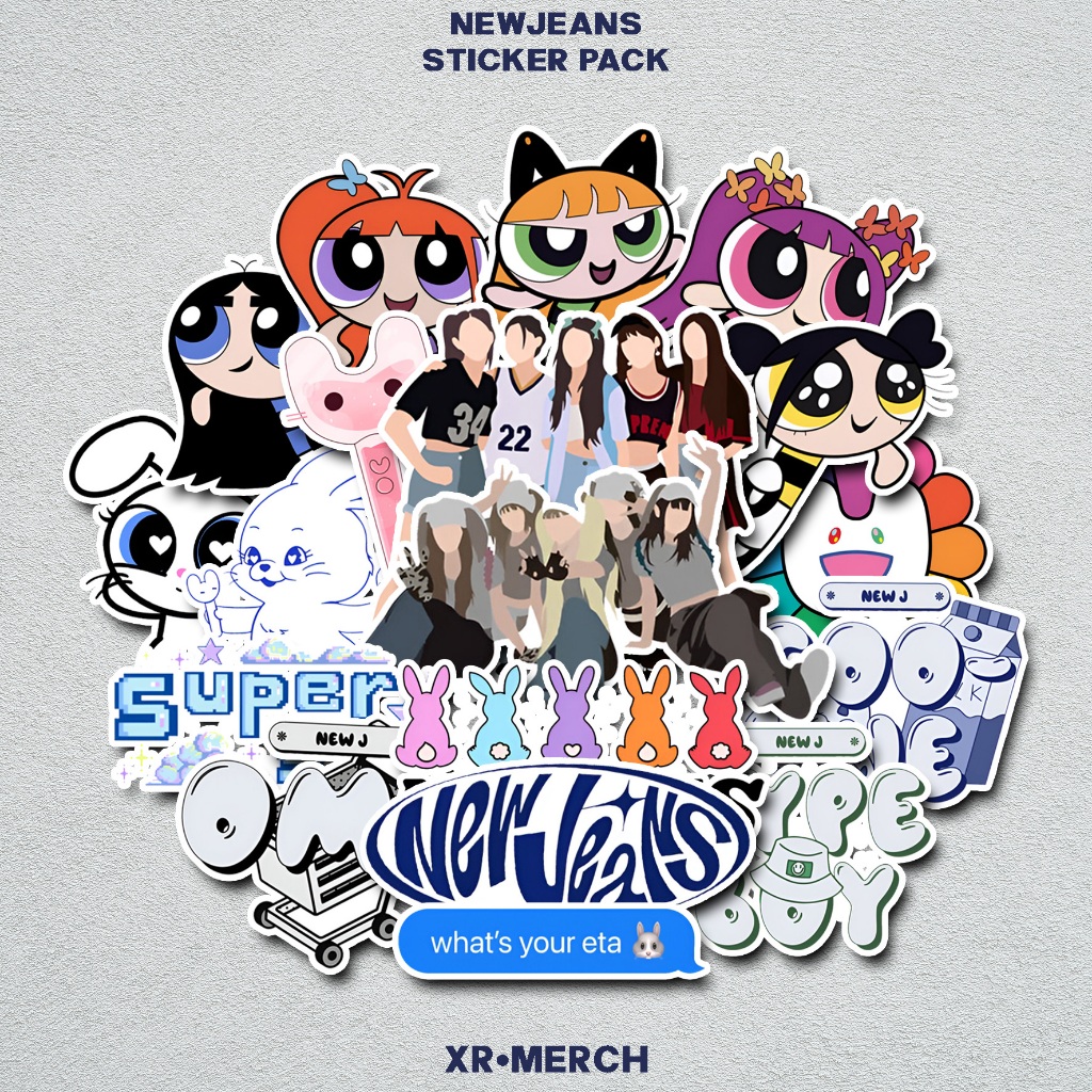 

Sticker Aesthetic Newjeans Kpop Isi 18pcs Waterproof Anti Air | Stiker New Jeans Laptop Casing HP Helm Gitar Tumbler