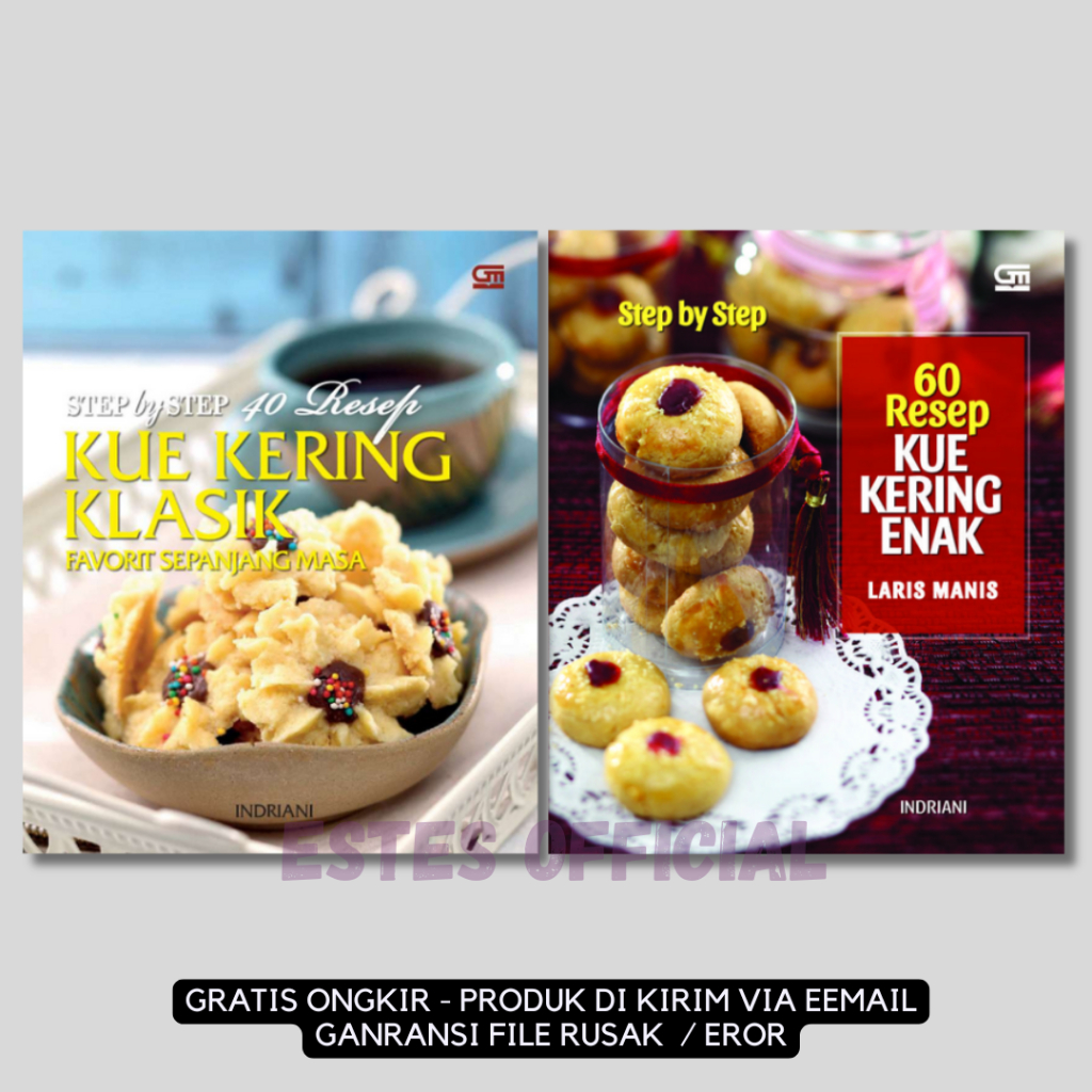 

[ BUNDLE ] Step by Step 40 Resep Kue Kering Klasik Favorit Sepanjang Masa, 60 Resep Kue Kering Enak Laris Manis