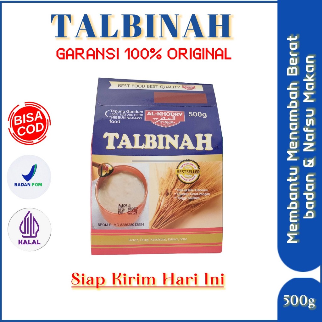

TALBINAH AL KHODRY Original Tepung Gandum Mengatasi Maag Gerd Asam Lambung Dan Gangguan Perncernaan