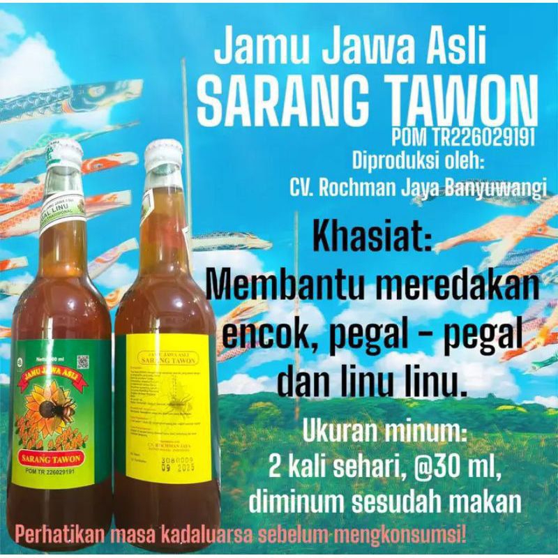 

Jamu sarang thawon ada curcuma, nafsu makan dan pg linu, buy 2 hematin ongkir