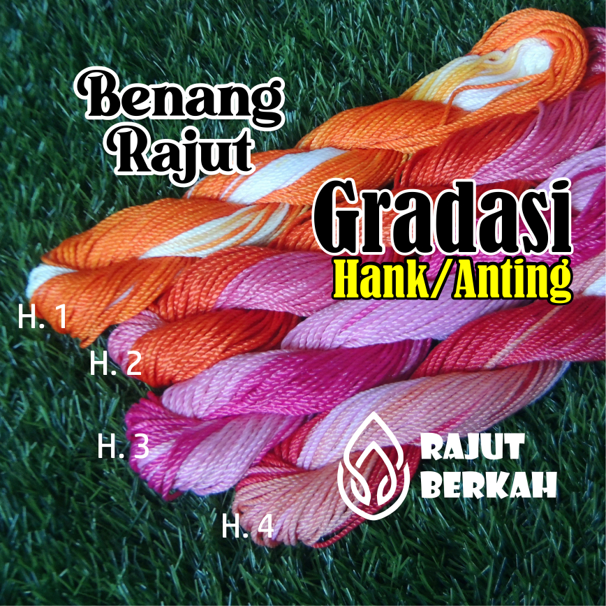 Berkah Rajut - Benang Rajut Nilon Gradasi Hank Ecer & Grosir