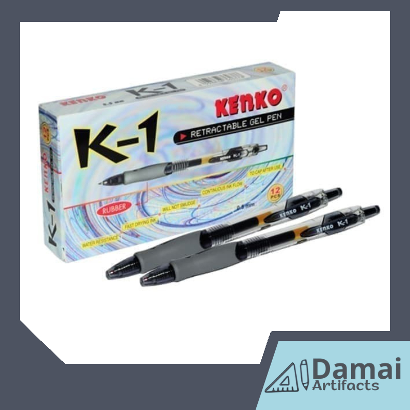 

KENKO - Pulpen Pena Gel Pen K1 0.5 mm Hitam dan Biru - Pcs