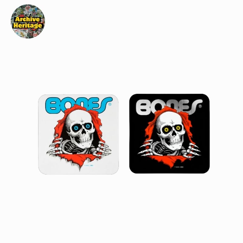 

sticker Bones Wheels skull logo brand skateboard stiker