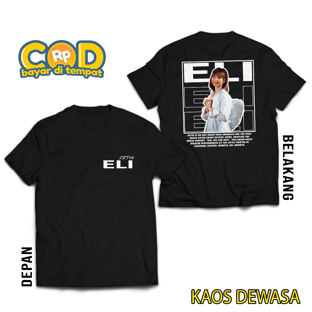 HOSINSHOP - KAOS ELI JKT48 NEW ERA V8 - KAOS DISTRO DEWASA - MY OSHI JKT48 - TSHIRT MEMBER JKT 48 NE