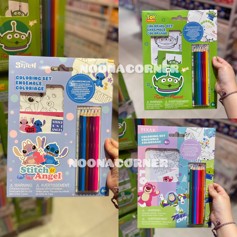 

Miniso x Disney Coloring Book Set / Buku Mewarnai Disney Pixar LOTSO STITCH ALIENS