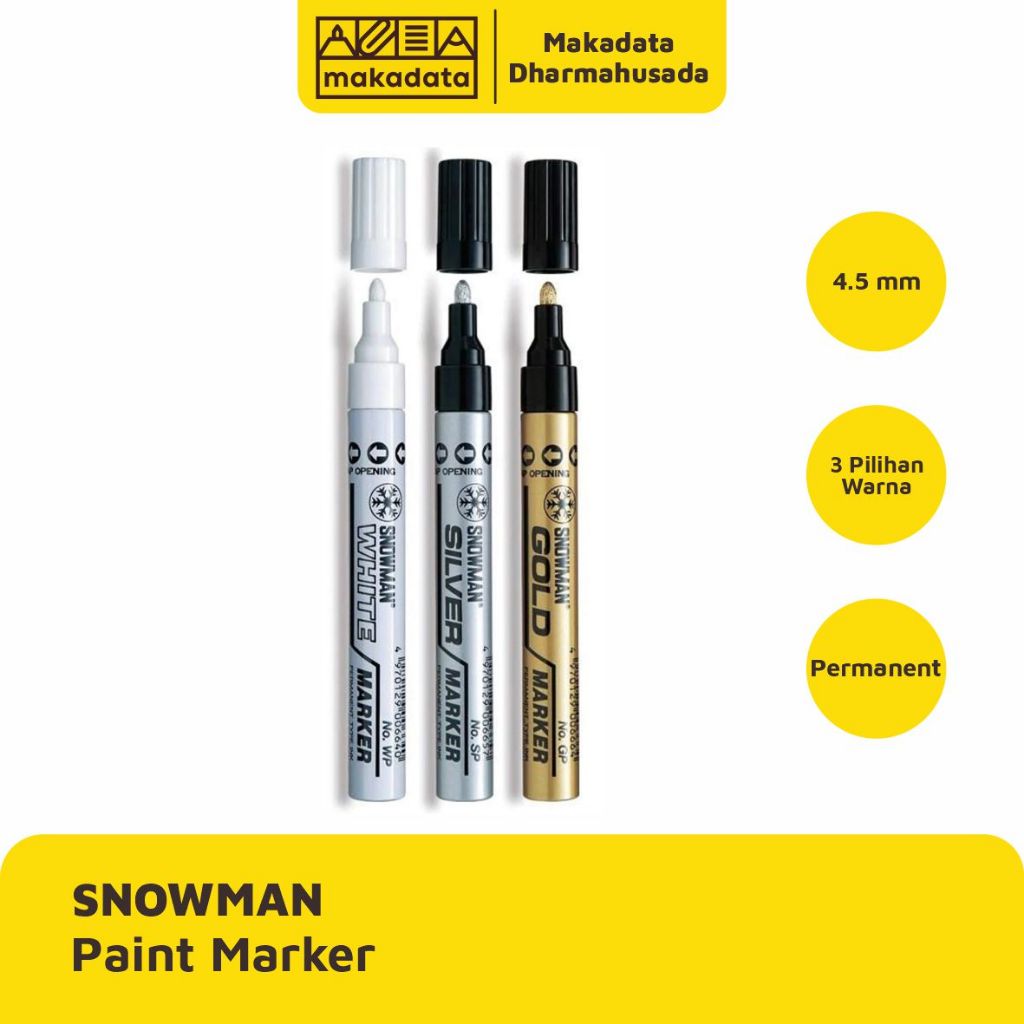 

SPIDOL PERMANENT PAINT MARKER SNOWMAN GP | SP | WP (1 PCS)