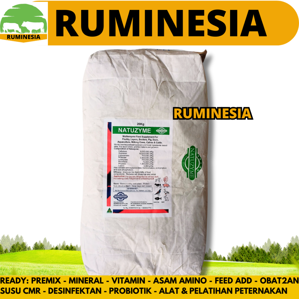 NATUZYME 1 KG - Multi Enzim untuk Ayam Bebek Babi Sapi Kambing Dan Ikan - Enzyme Ayam - Enzyme Terna
