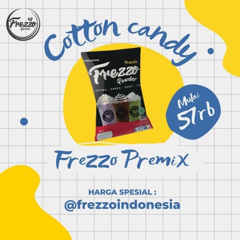 

Bubuk minuman Cotton Candy PREMIX 1kg /Powder cotton candy terlaris dan terenak/ Frezzo Indonesia