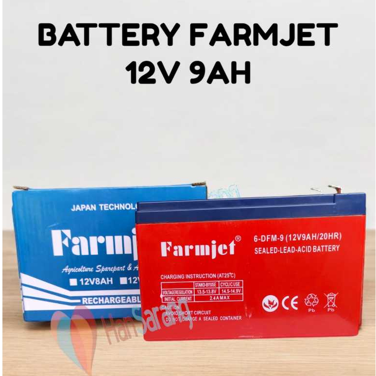 BATERAI Aki FARMJET 9AH CBA ERALITE UPS Baterai Sprayer Elektrik Yoto CBA DGW SWAN SAM Nagasaki Miur