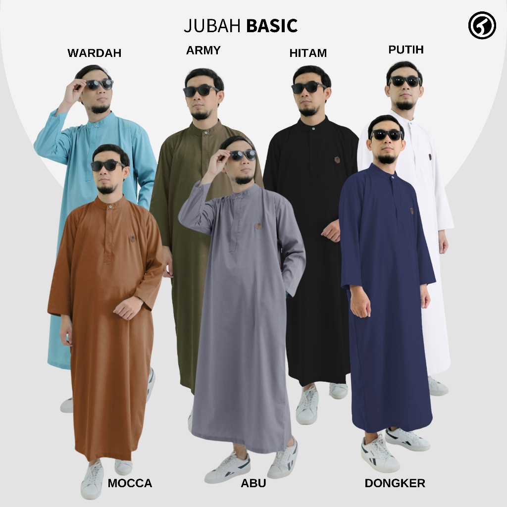 Jubah Basic Dewasa Polos Jubah Gamis Pria Lengan Panjang Premium Jubah Polos Gamis Pria Polos Jubah 