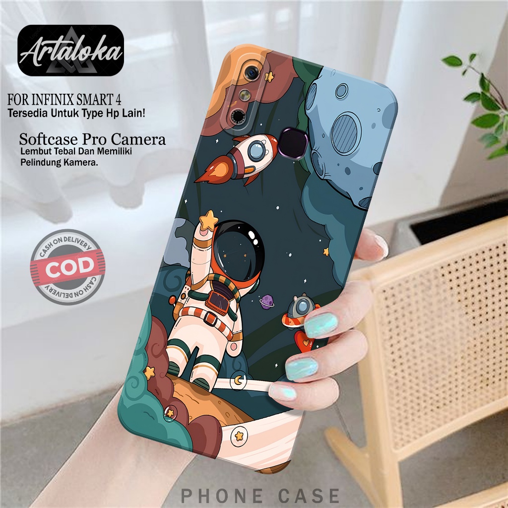 Case Hp Infinix Smart 4 Fashion Case Astronod Softcase Infinix Smart 4 Silikon TPU Pro Camera Casing