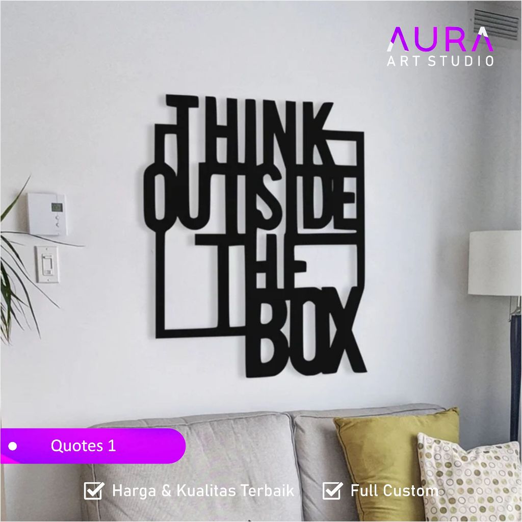 PAJANGAN DINDING QUOTES CUSTOM | HIASAN DINDING | KAYU | CAFE | RUMAH | OFFICE | HITAM