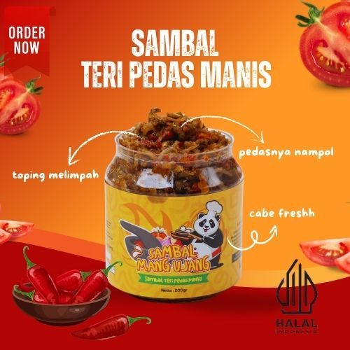 

SAMBEL TERI PEDAS MANIS MANG UJANG, PALING BEST SELLER DENGAN KEMASAN 200GR