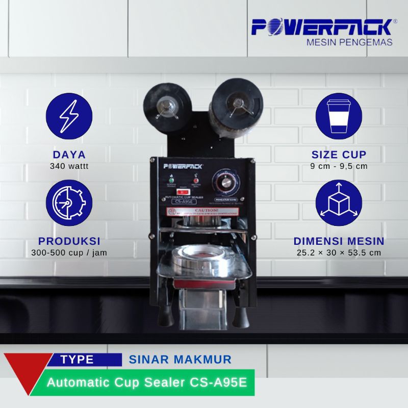 Mesin Penyegel Cup Otomatis | Automatic Cup Sealer - Powerpack