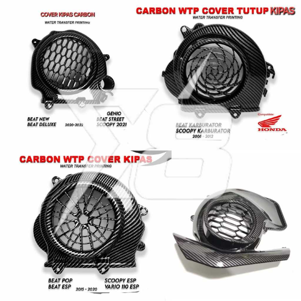Tutup Cover Pelindung Kipas Beat Karbu Fi, New, Esp Karbon Tutup Kipas Mio M3, Mio Z, Mio Soul Karbo