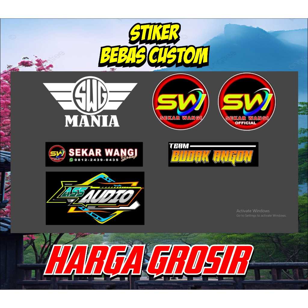 Sticker setiker stiker striping sponsor racing recues custom Kata-kata gokil  Set Pack Terbaru Viral