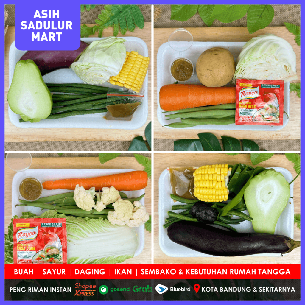 

Aneka Paket Sayur (Sop, Capcay, Asem, Lodeh) | Asih Sadulur Mart