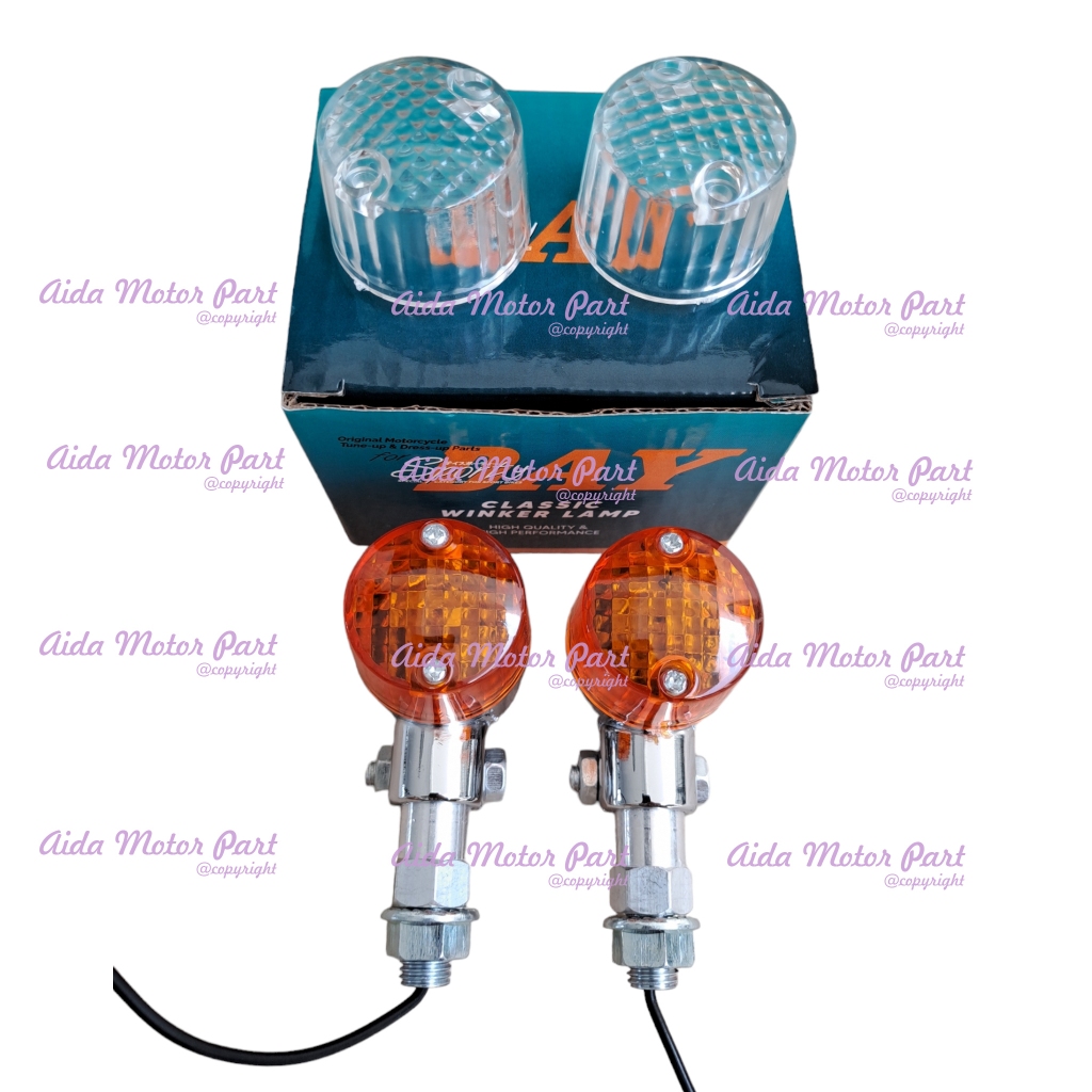 Lampu Sein Sen Riting Palu Bulat CB GL Mega Pro Tiger