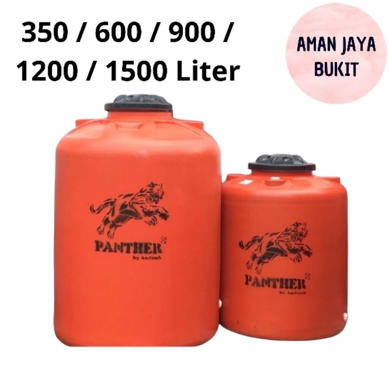 Tangki Air Toren Air PANTHER 350L . 600L . 900L . 1200L. 1500L . Liter Tedmond Garansi 10 Tahun