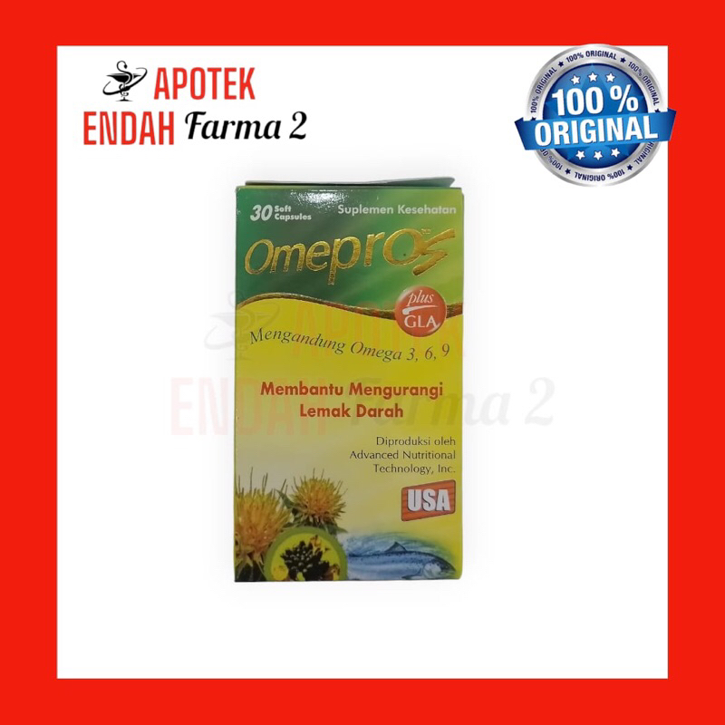 OMEPROS OMEGA 3 isi 30 kapsul PERBOTOL minyak ikan