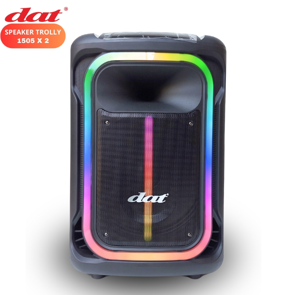 Dat Speaker Trolly DT - 1505 x 2  15 Inci Speaker Portable Woofer 15 In 1 Tahun Garansi