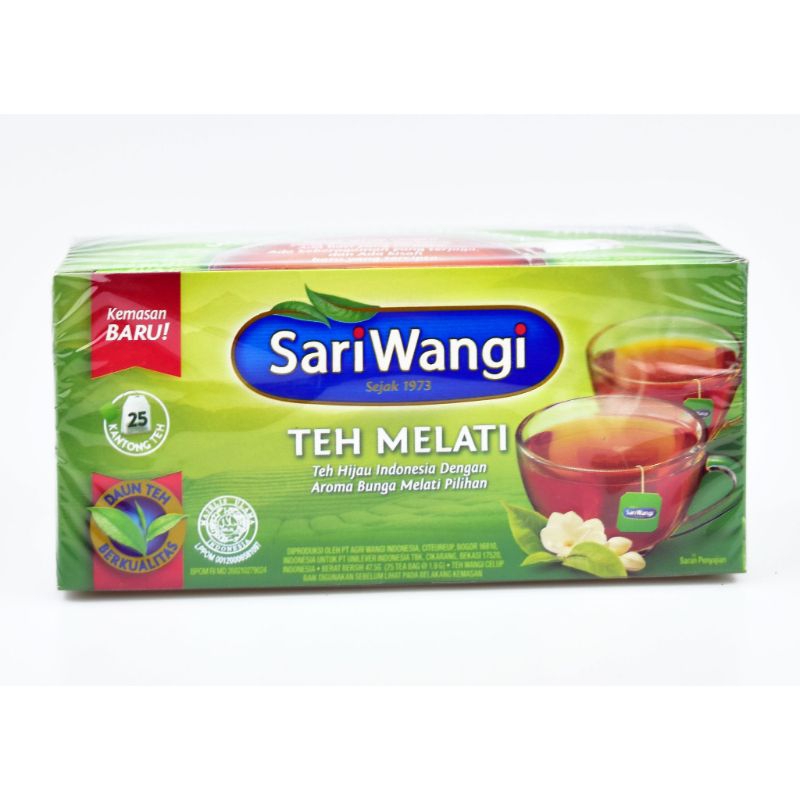 

SARIWANGI 100% TEH MELATI BOX 25'S X 1.85 gr - sari wangi teh melati gambir