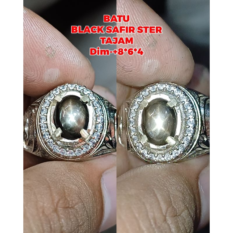 BATU BLACK SAFIR STER TAJAM NATURAL 03