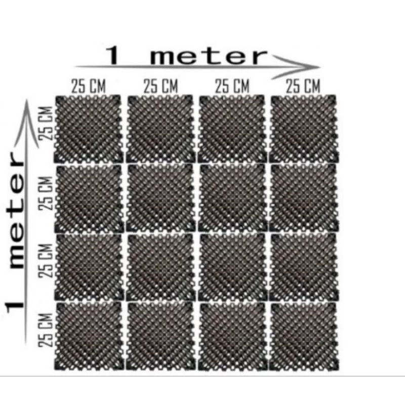 DRAINASE CELL 25 X 25 CM /PELAPIS RUMPUT SINTETIS