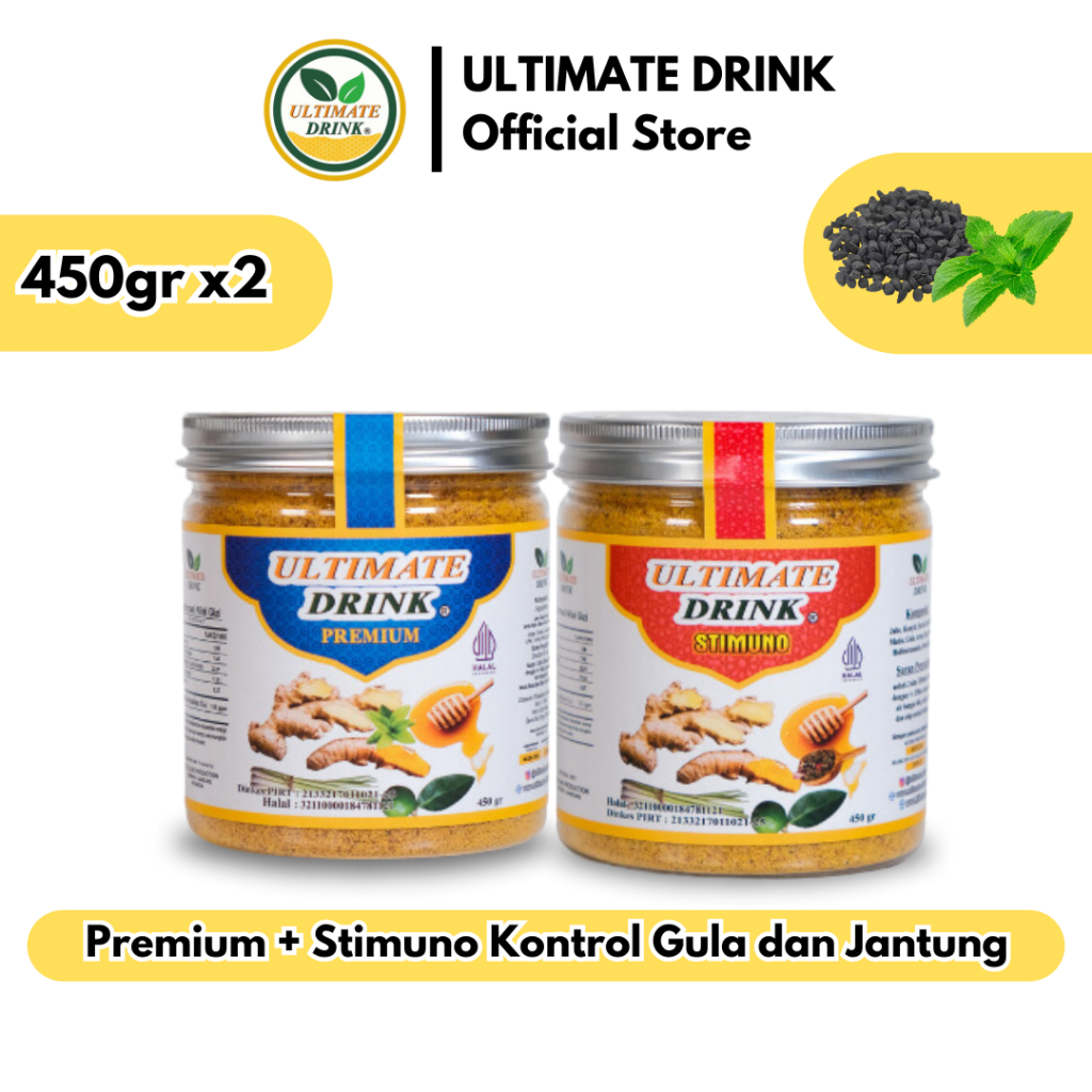 

ULTIMATE DRINK - Stimuno 450gr dan Premium 450gr Serbuk Minuman Herbal