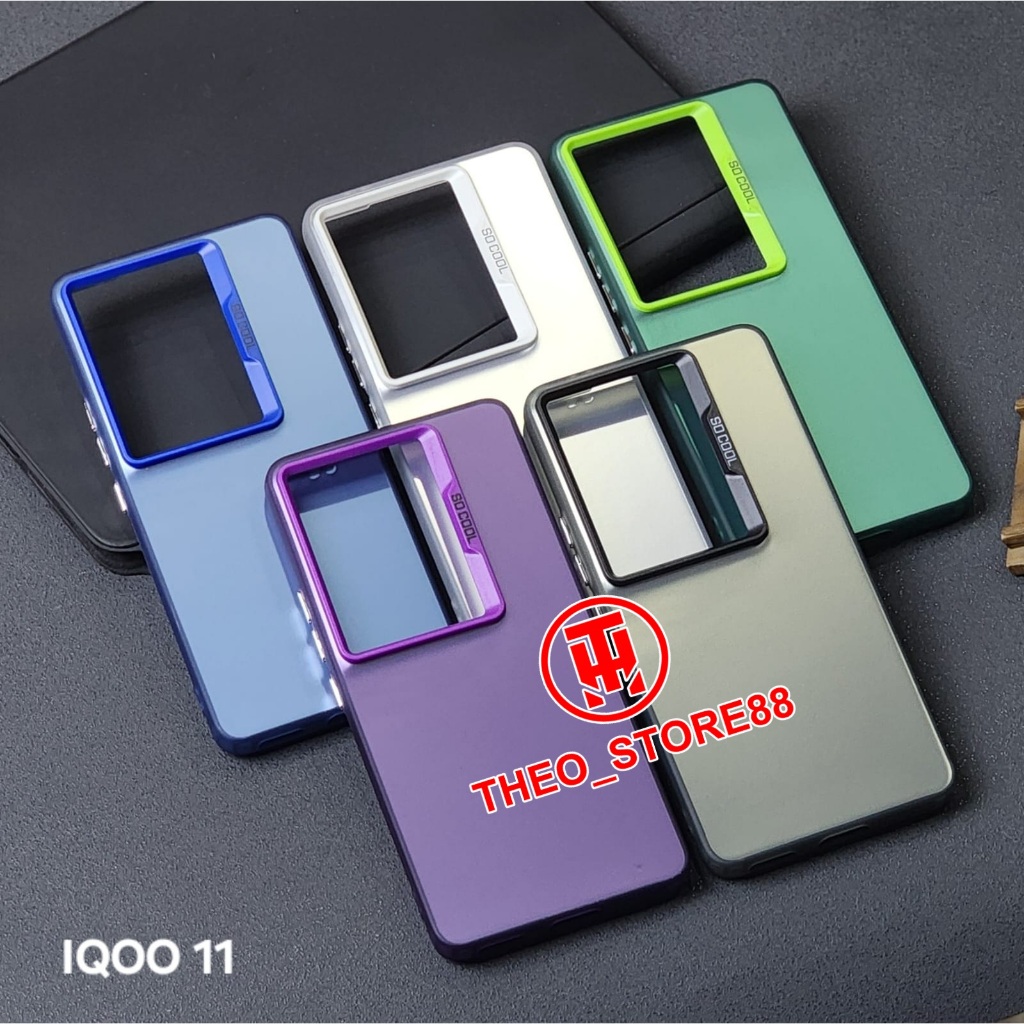IQOO 11 CASE SOCOOL MACARON CASE IMD HYBRID PLATE HOLOGRAM CASE IQOO 11