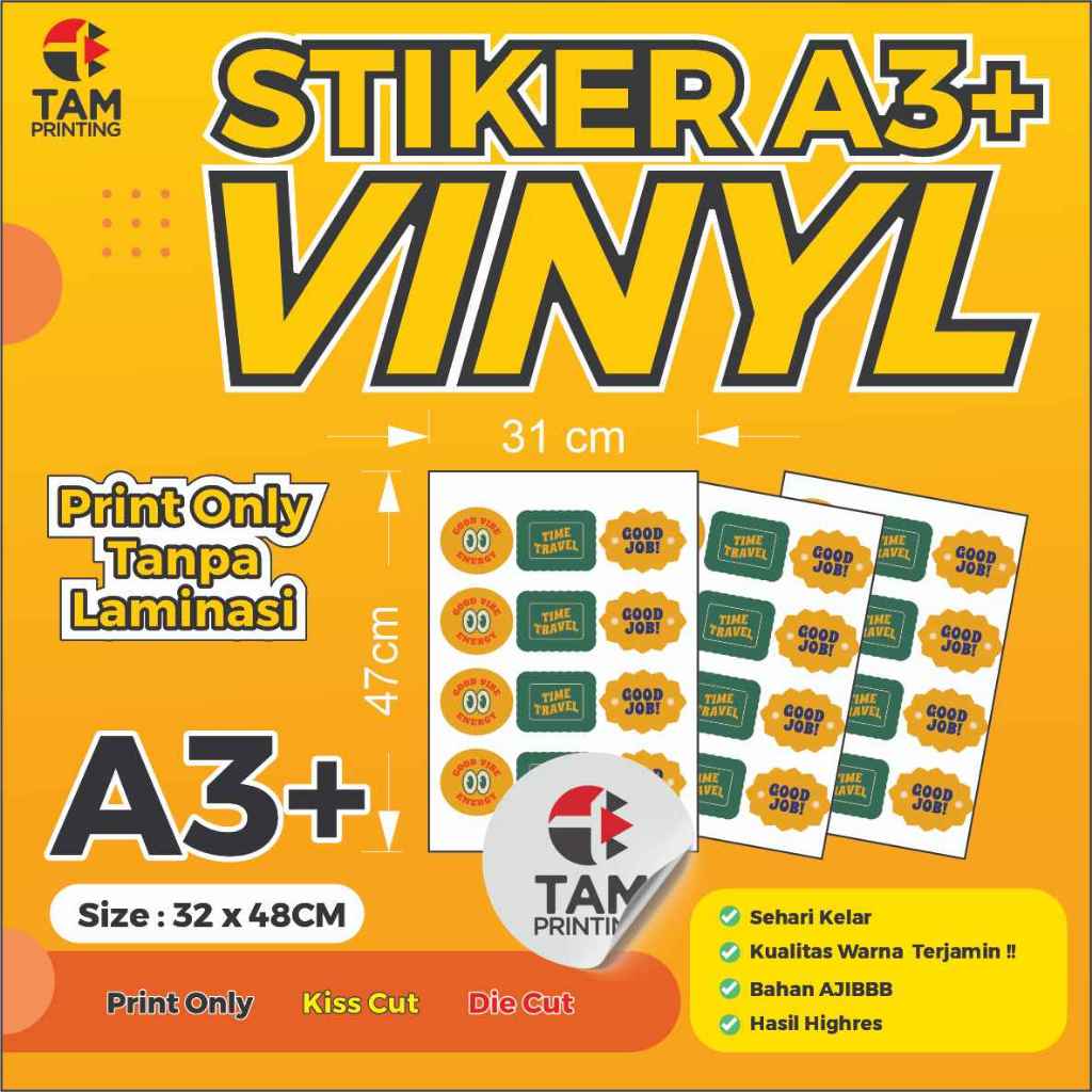 

Cetak Stiker Vynil China A3+ / Murah