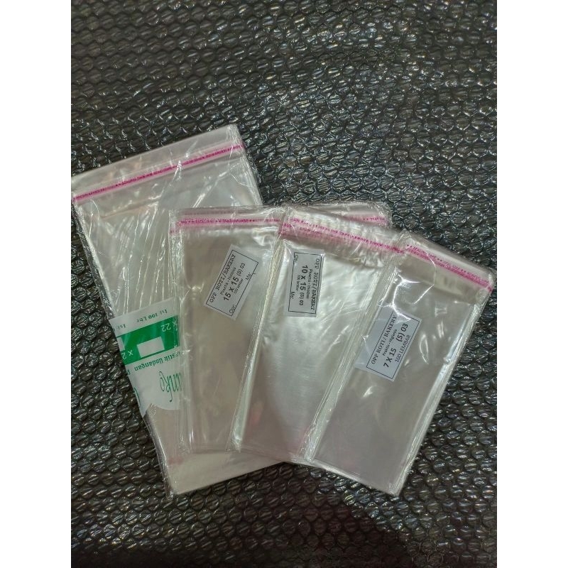 PLASTIK OPP 7x15 10x15 13x22 15x15 PLASTIK PEREKAT BENING