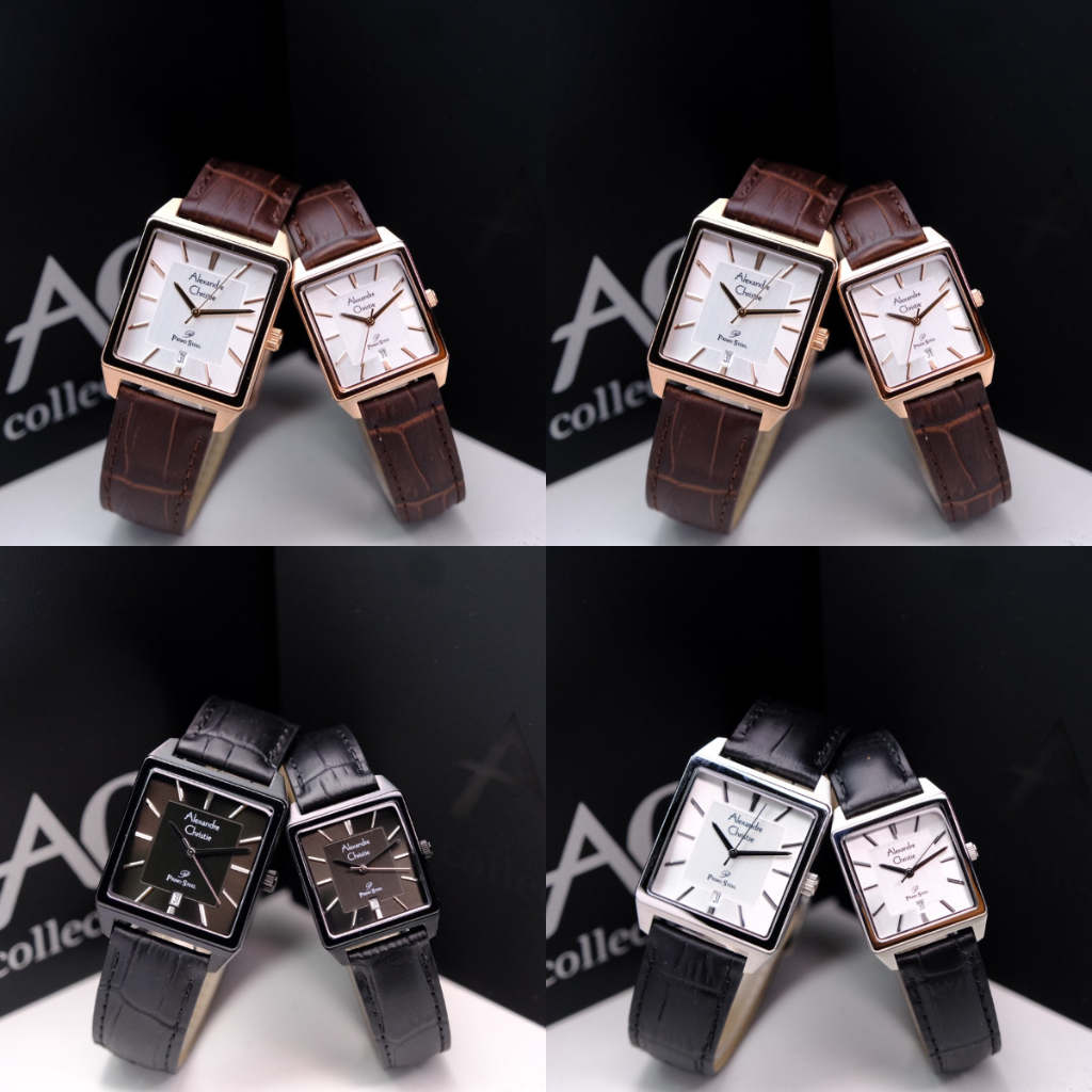 ORIGINAL Jam Tangan Couple Pria/Wanita Alexandre Christie AC 1038 / AC1038 Garansi 1 Tahun - Tali Ku
