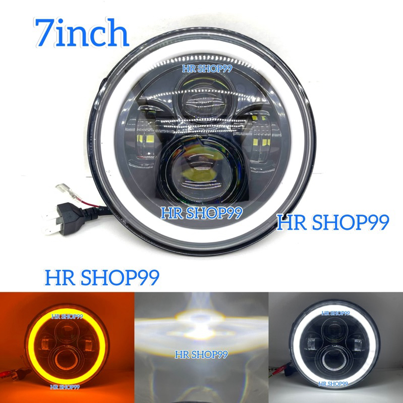 Lampu Depan Daimaker Bulat 7inch Headlamp Motor mobil Harley Jeep Jimny Katana