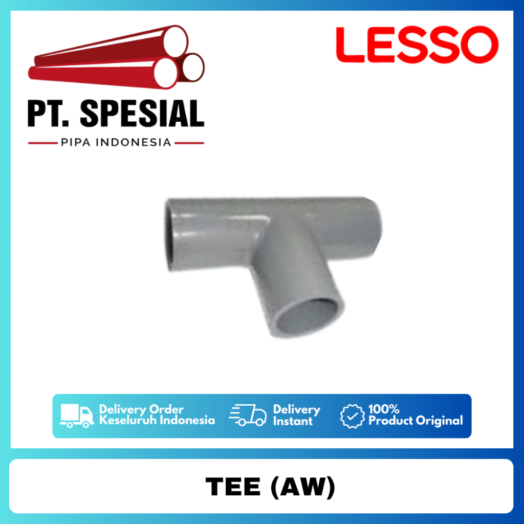 Tee AW PVC Lesso 1/2 Inch / Tee AW / Tee AW Lesso / Tee PVC AW - 05