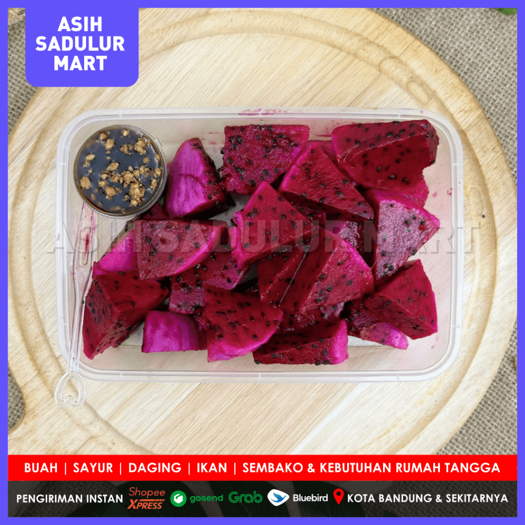

Buah Naga Potong | Buah Potong 300ml Asih Sadulur Mart Bandung