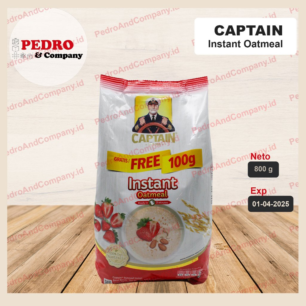 

Captain oats instant oat oatmeal 800 gram - sereal sarapan
