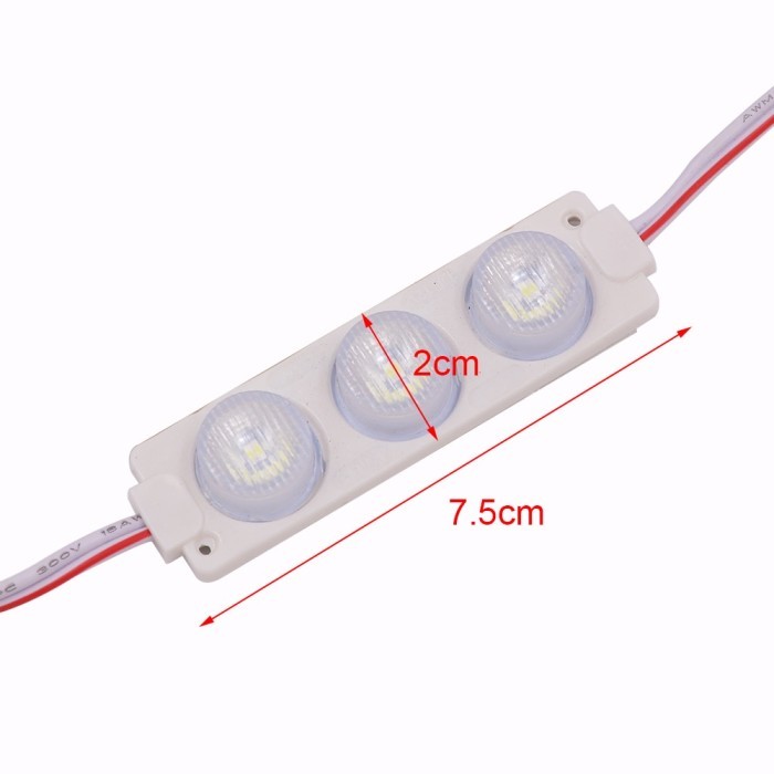 Lampu led strip dc 12volt 3 mata putih