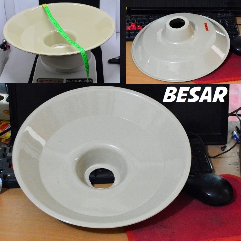 RAK 1G KAP FITTING GANTUNG PLASTIK BESAR 30CM PUTIH Kap Fitting Gantung Plastik Besar 30Cm Putih Fit