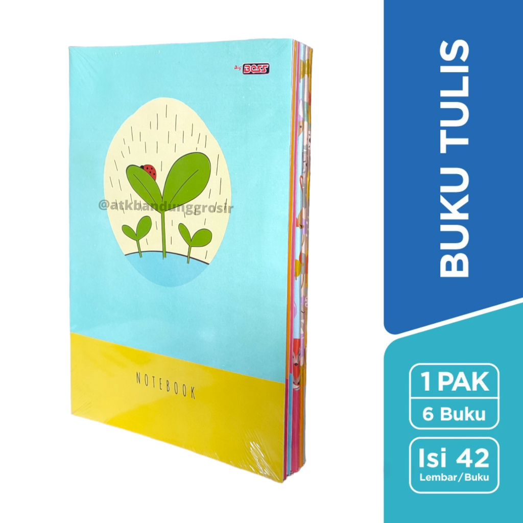 

Buku Tulis Boxy Big Boss 42 Lembar 1 Pak (6 Buku) Ukuran B5 18 x 25 cm Buku Panjang - Pak