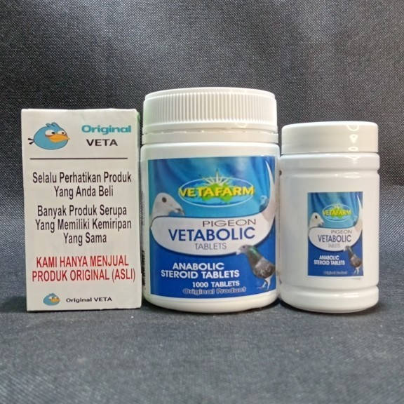 VETABOLIC TABLETS VETAFARM SUPLEMEN PEMBENTUKAN OTOT TULANG MERPATI