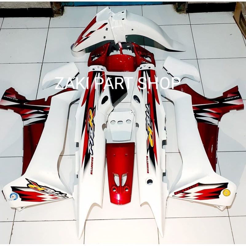 cover body fizr full set halus millenium merah putih