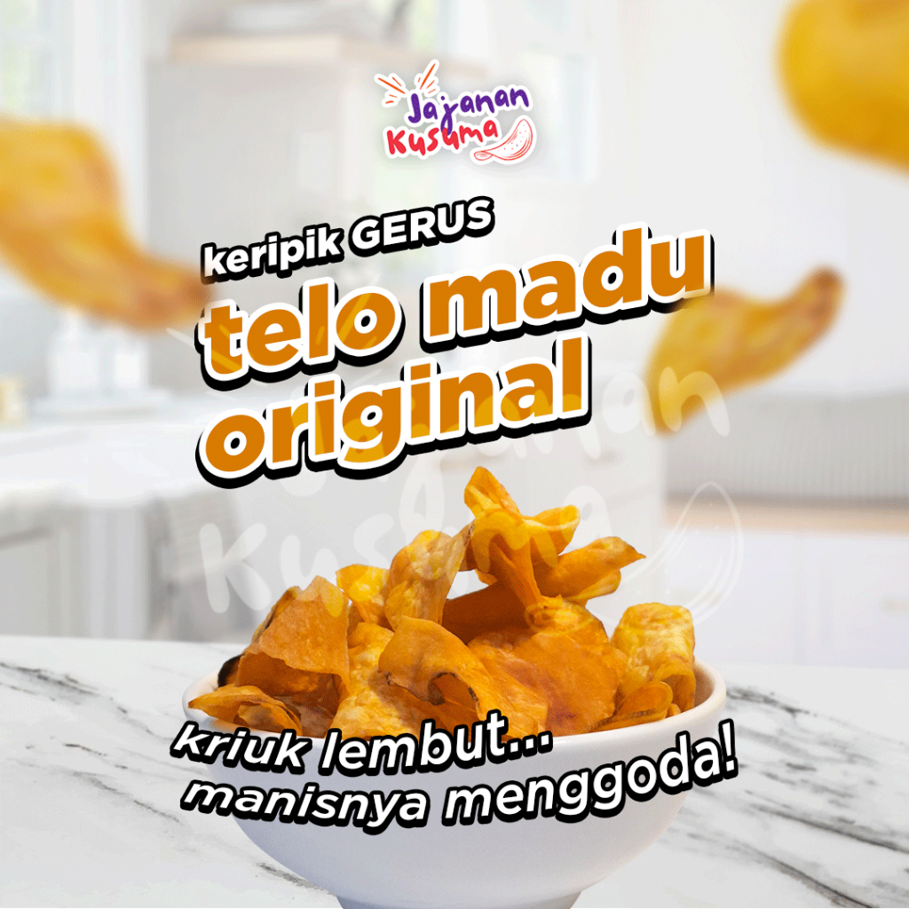 

Gerus Keripik Telo Madu 130gr | Snak Makanan Ringan Kripik Ubi Madu Renyah Manis Legit Siap Makan